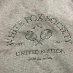 White Fox Society Gray Sweatshirt